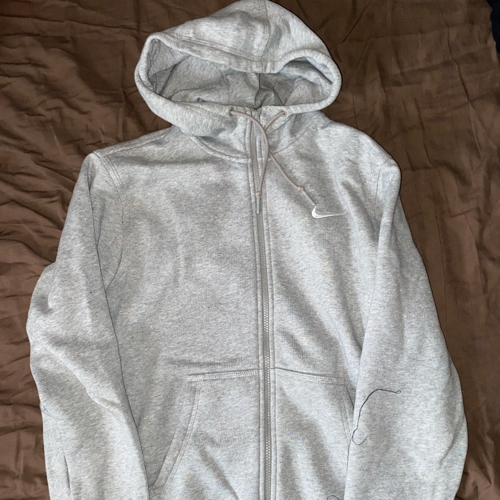 Gray Nike Zip-up Hoodie Medium